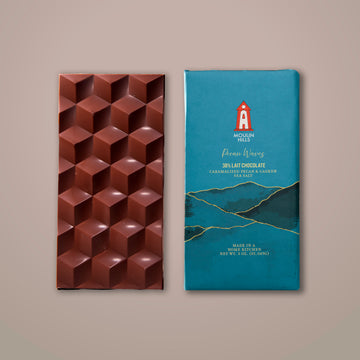Pecan Waves - Caramelized Pecan & Cashew - 38% Milk Chocolate